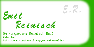 emil reinisch business card